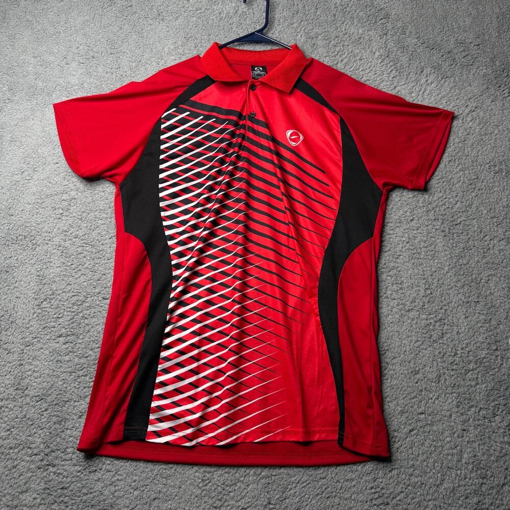 Sport Dri Shirt Men's XL Red and Black Short Sleeve Athletic Short Sleeve Polo